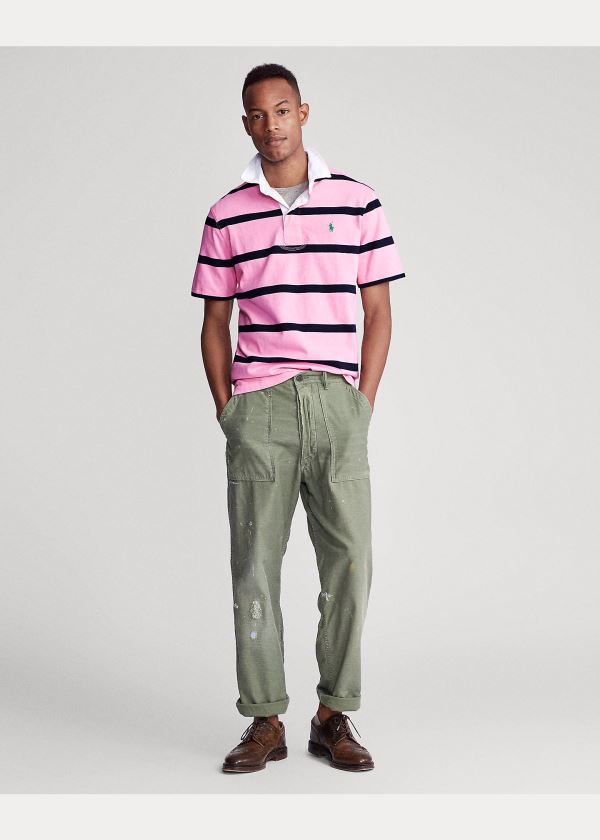 Ralph Lauren The Iconic Rugby Shirt Růžové Tmavě Blankyt | 9Cs26GHg