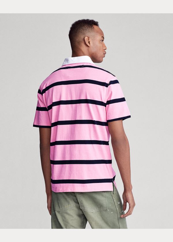 Ralph Lauren The Iconic Rugby Shirt Růžové Tmavě Blankyt | 9Cs26GHg