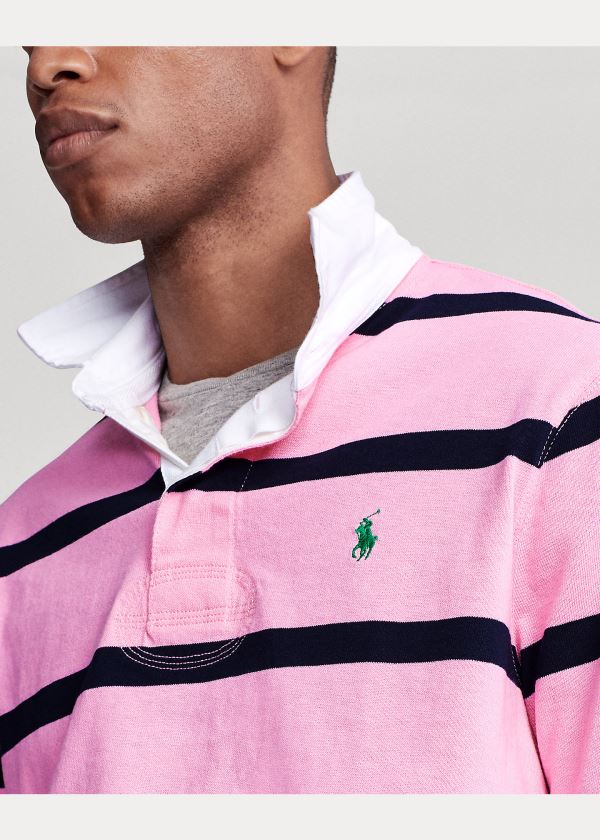 Ralph Lauren The Iconic Rugby Shirt Růžové Tmavě Blankyt | 9Cs26GHg