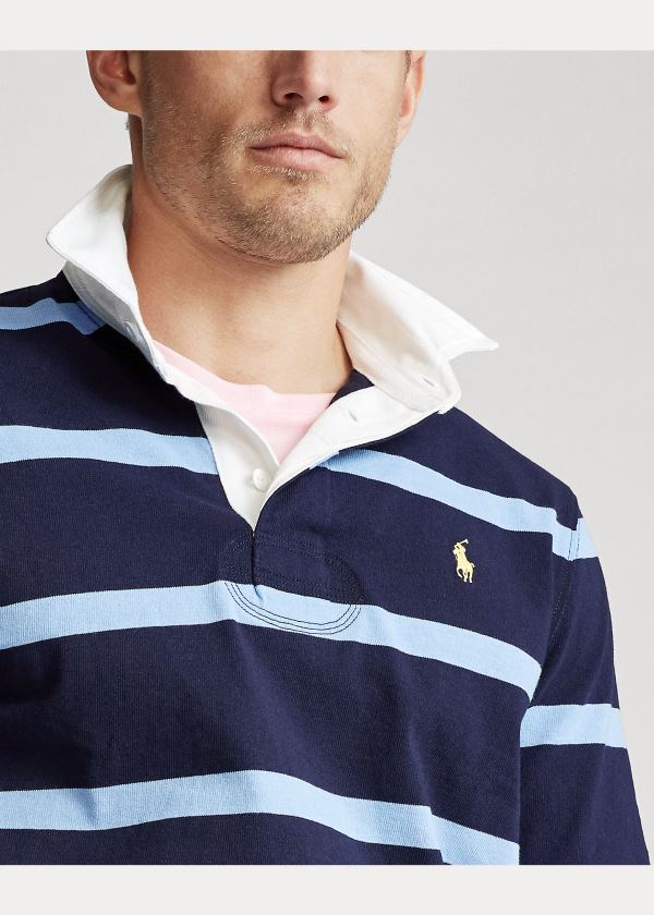 Ralph Lauren The Iconic Rugby Shirt Tmavě Blankyt Blankyt | K04zSNru