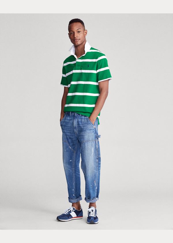 Ralph Lauren The Iconic Rugby Shirt Zelene Bílé | 2W8qs4gy