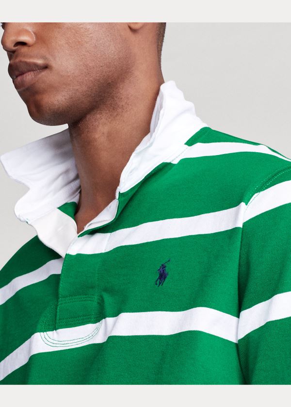 Ralph Lauren The Iconic Rugby Shirt Zelene Bílé | 2W8qs4gy
