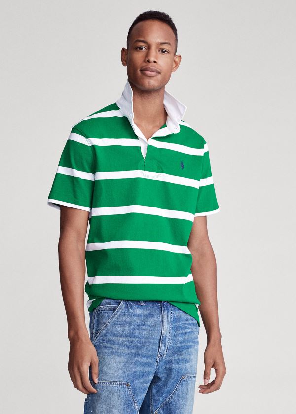 Ralph Lauren The Iconic Rugby Shirt Zelene Bílé | 2W8qs4gy
