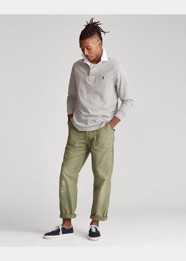 Ralph Lauren The Iconic Rugby Shirt Šedé | lRfiPJRN