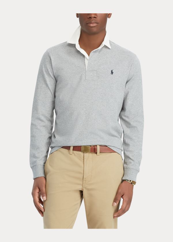 Ralph Lauren The Iconic Rugby Shirt Šedé | lRfiPJRN