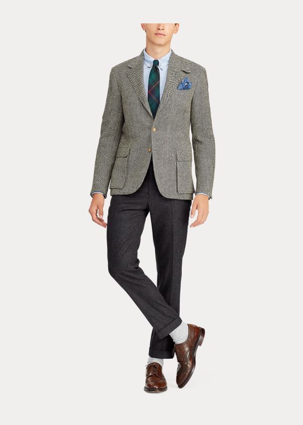 Ralph Lauren The RL67 Jacket Černé Krém | wOGiArvy