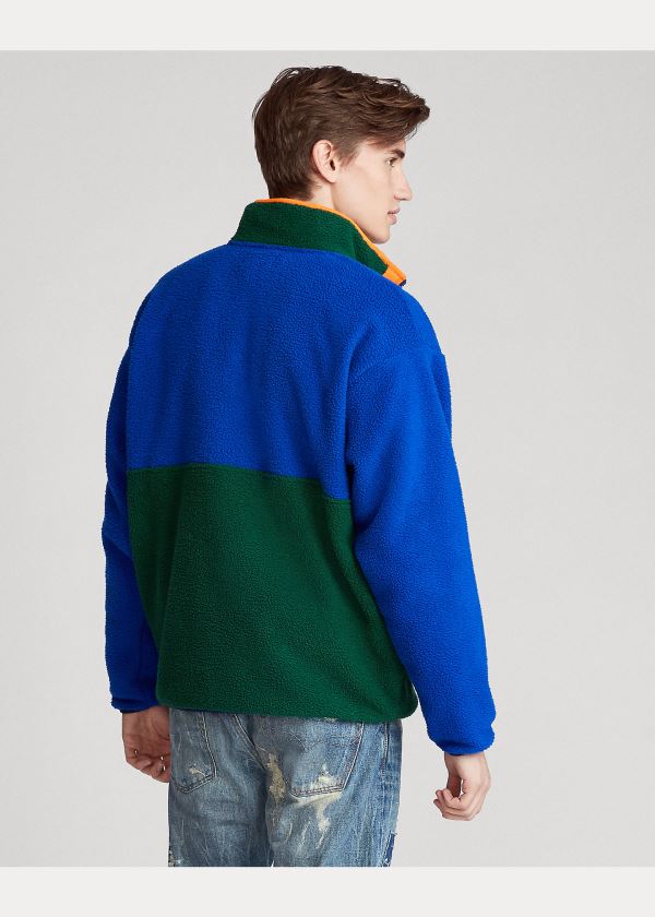 Ralph Lauren The Wilderness Fleece Half-Zip Blankyt Zelene | 7xVoOuem