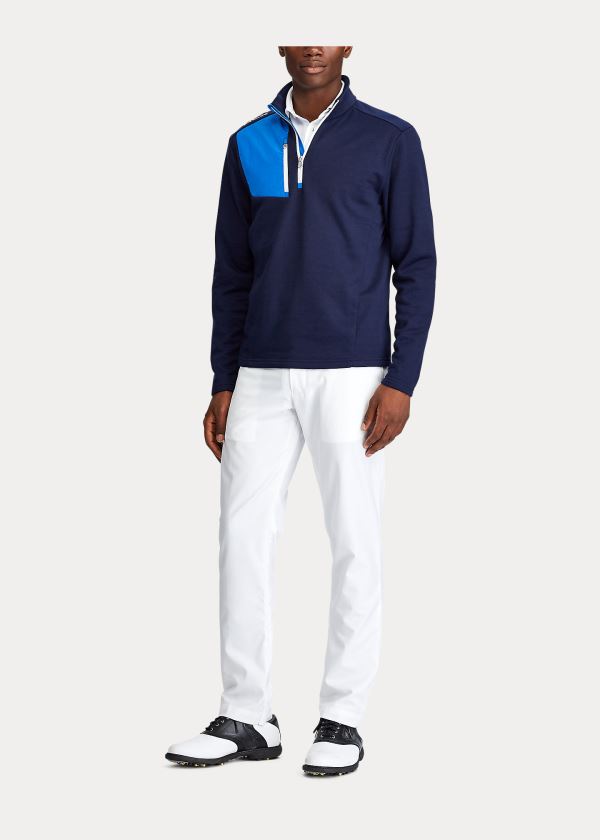 Ralph Lauren Thermal Quarter-Zip Pullover Tmavě Blankyt | cqJlVzym