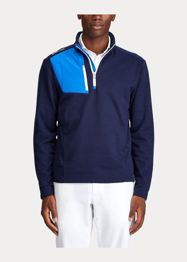 Ralph Lauren Thermal Quarter-Zip Pullover Tmavě Blankyt | cqJlVzym