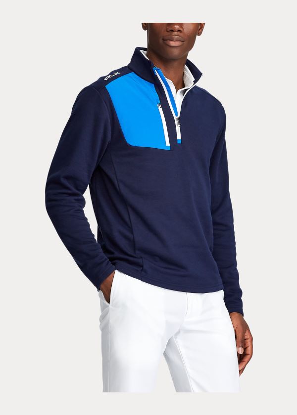 Ralph Lauren Thermal Quarter-Zip Pullover Tmavě Blankyt | cqJlVzym