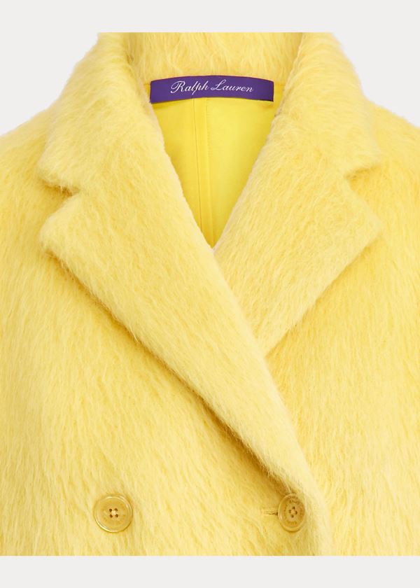 Ralph Lauren Thomasina Alpaca-Wool Coat Žluté | 8Ony9U5I