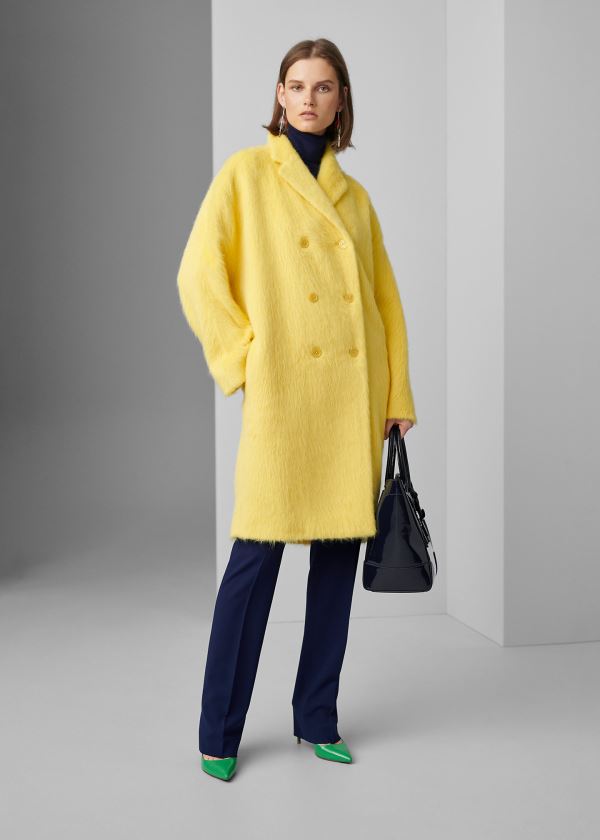 Ralph Lauren Thomasina Alpaca-Wool Coat Žluté | 8Ony9U5I