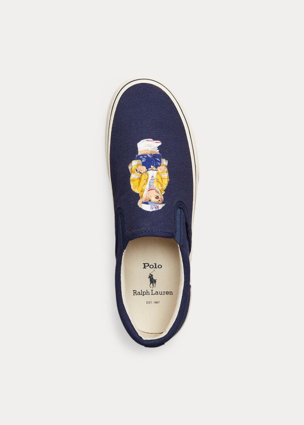 Ralph Lauren Thompson CP-93 Bear Sneakers Tmavě Blankyt Béžový | TvV4oTg1