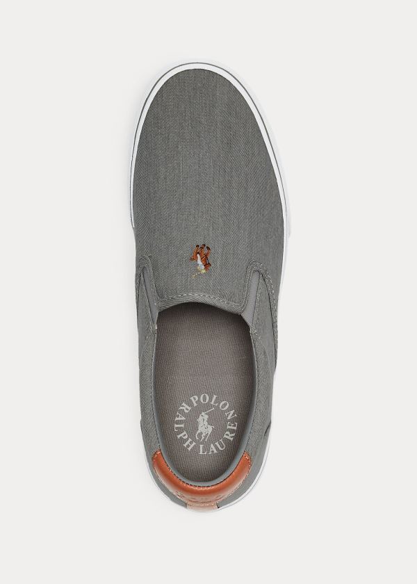 Ralph Lauren Thompson Washed Twill Sneakers Šedé | gSoN1zuz