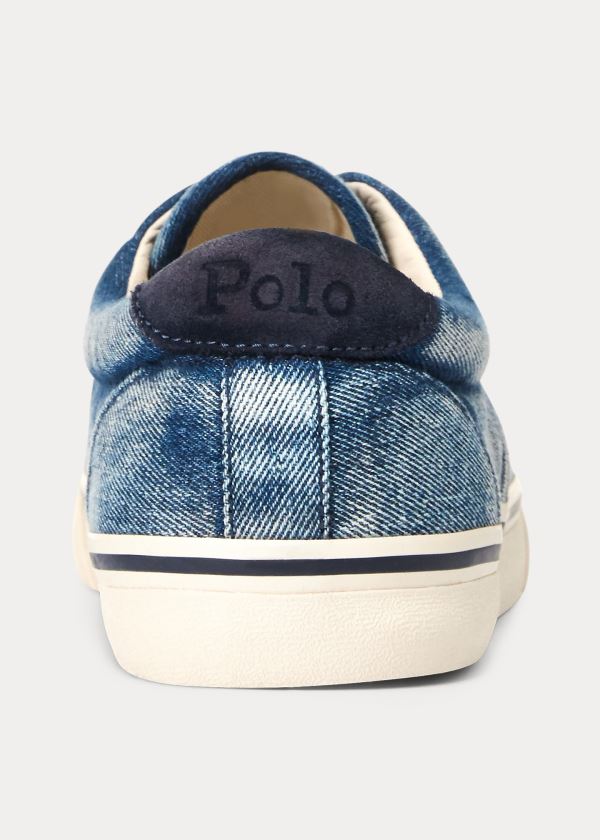 Ralph Lauren Thorton Denim Sneakers Tmavě Blankyt | w8LDGUAx