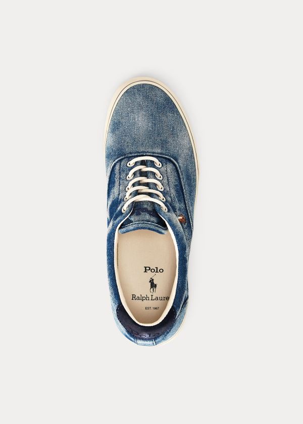Ralph Lauren Thorton Denim Sneakers Tmavě Blankyt | w8LDGUAx