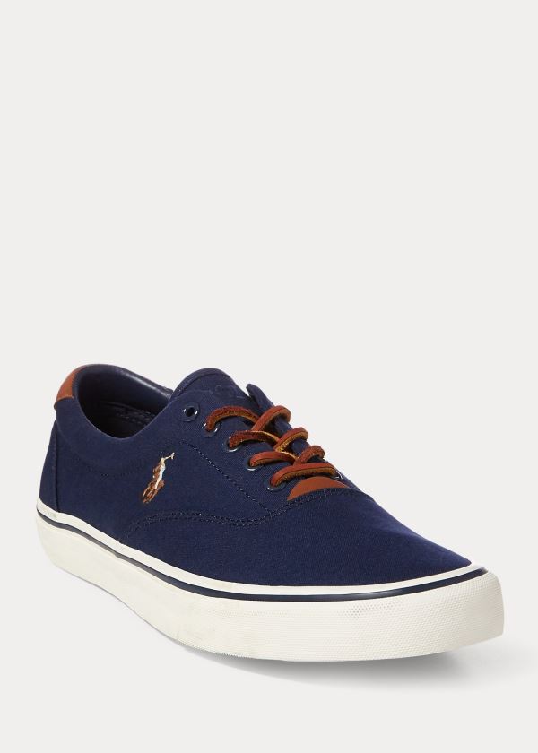 Ralph Lauren Thorton Platene Low-Top Sneakers Tmavě Blankyt | WCYCx7TZ