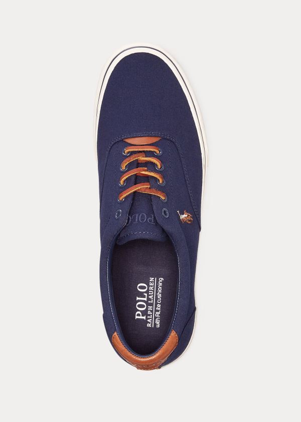 Ralph Lauren Thorton Platene Low-Top Sneakers Tmavě Blankyt | WCYCx7TZ