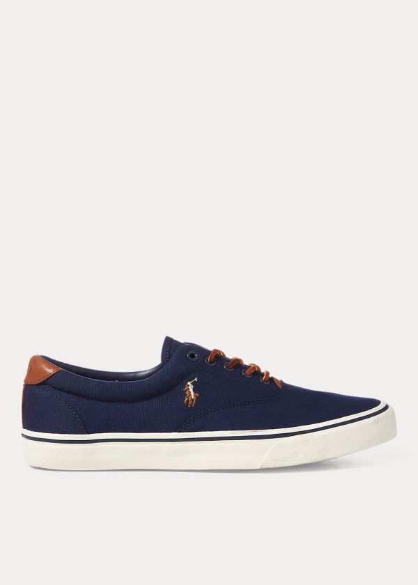 Ralph Lauren Thorton Platene Low-Top Sneakers Tmavě Blankyt | WCYCx7TZ