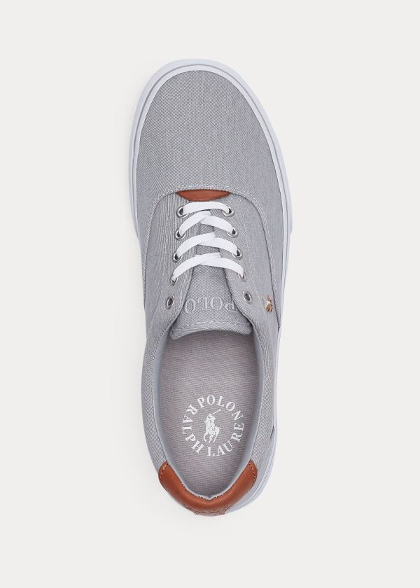 Ralph Lauren Thorton Washed Twill Sneakers Šedé | BCJBymkX