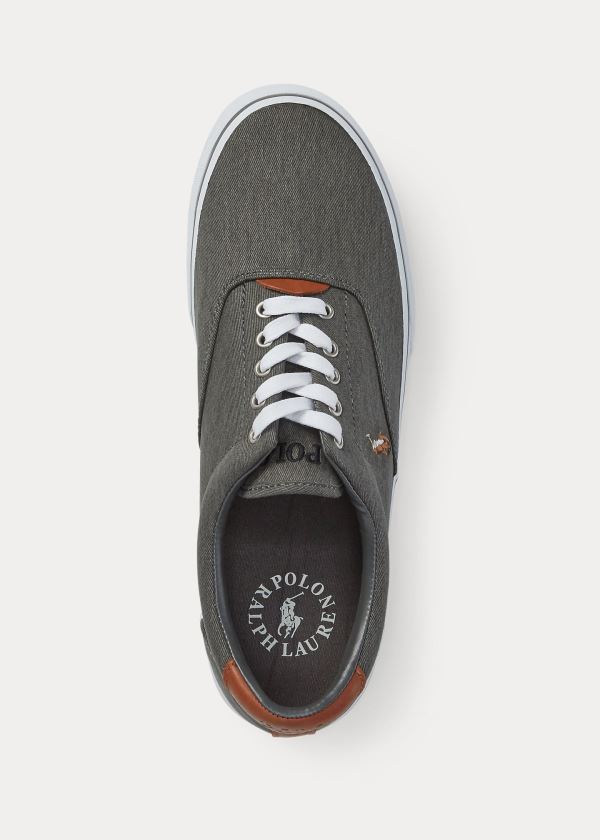 Ralph Lauren Thorton Washed Twill Sneakers Tmavě Šedé | lfdjuGyH