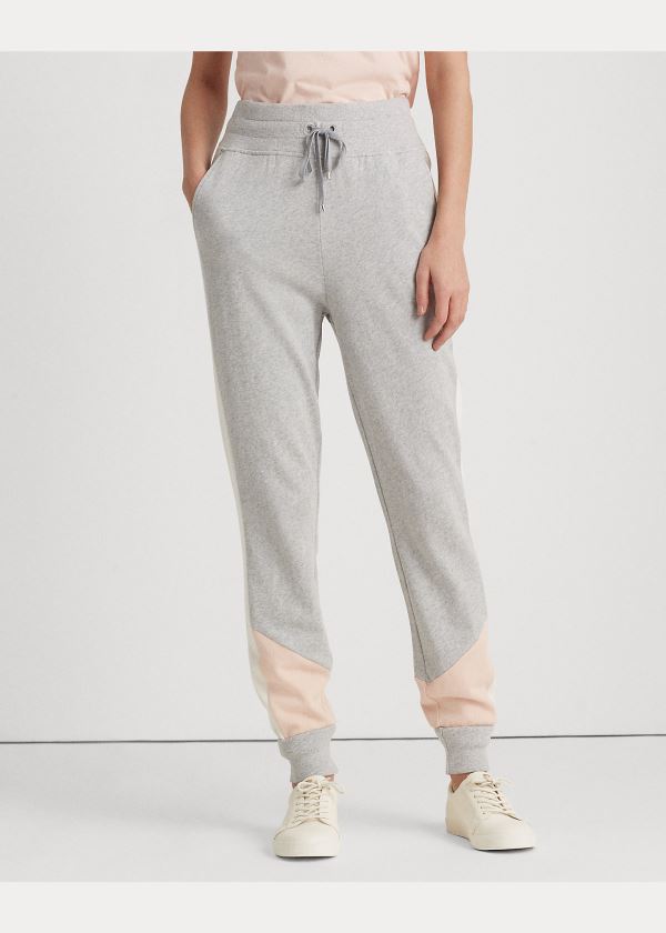 Ralph Lauren Three-Tone French Terry Pant Šedé Růžové Krém | lDugw6xE