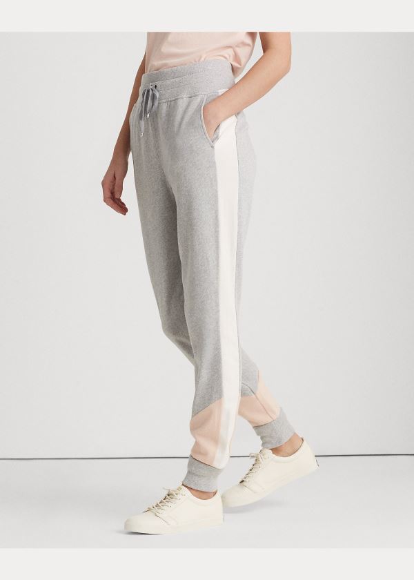 Ralph Lauren Three-Tone French Terry Pant Šedé Růžové Krém | lDugw6xE