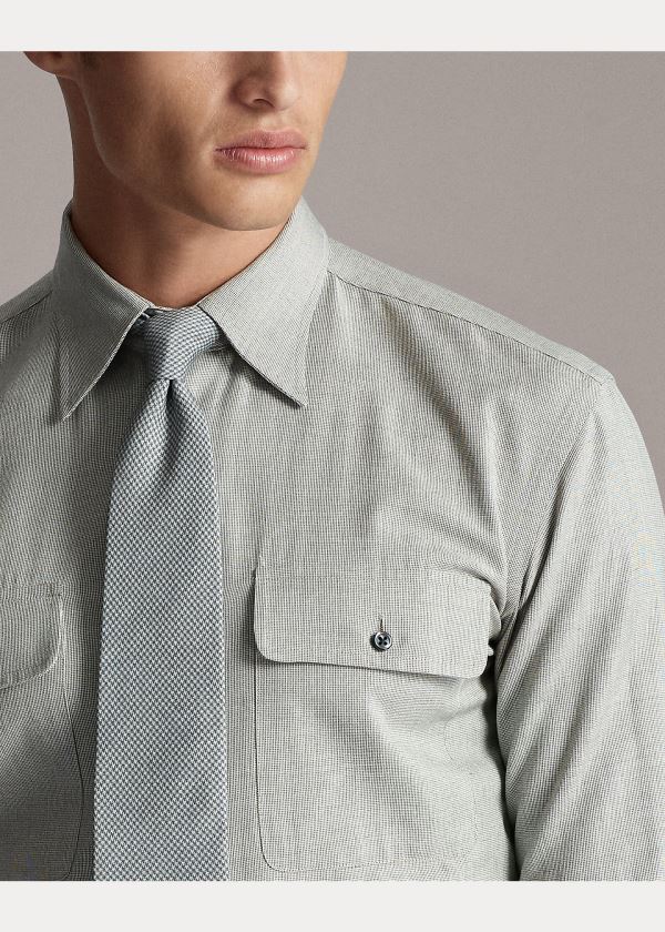 Ralph Lauren Tick-Weave Workshirt Šedé Krém | 62XyJ4WP