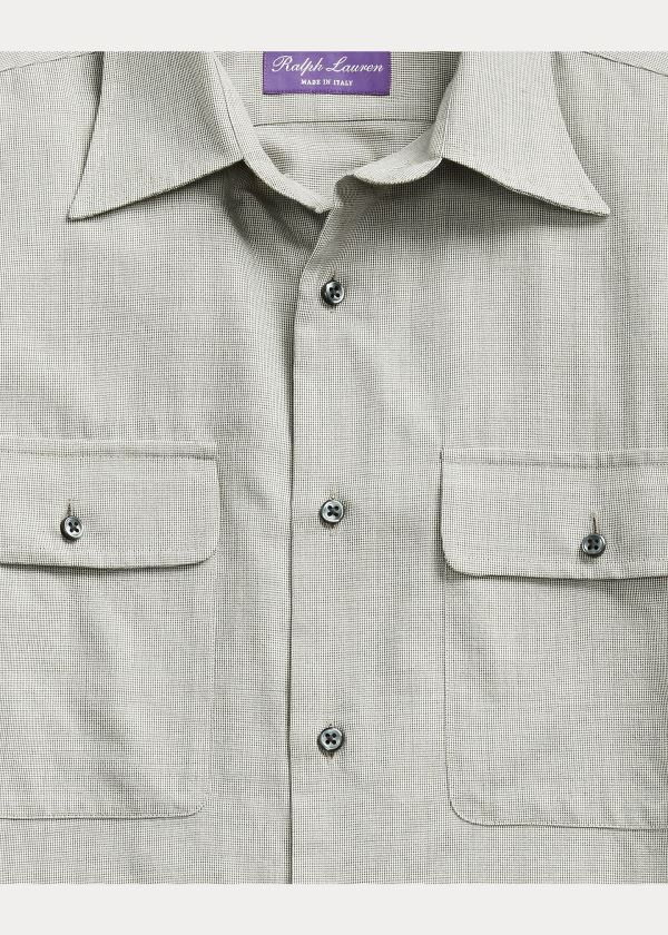 Ralph Lauren Tick-Weave Workshirt Šedé Krém | 62XyJ4WP