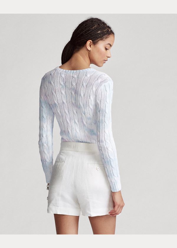 Ralph Lauren Tie-Dye Cable-Knit Svetrové Bílé Viacfarebný | LKy07ims