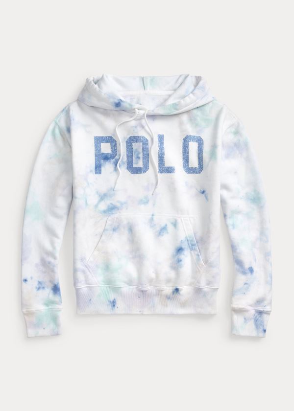 Ralph Lauren Tie-Dye Fleece Hoodie Bílé Viacfarebný | bMiAvXHw