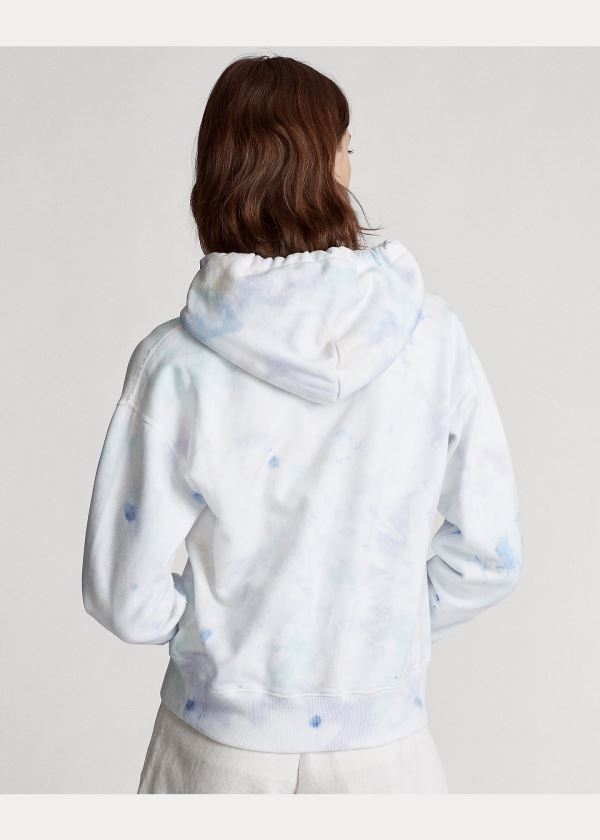 Ralph Lauren Tie-Dye Fleece Hoodie Bílé Viacfarebný | bMiAvXHw