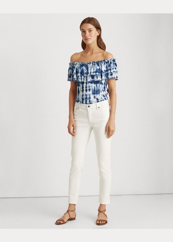 Ralph Lauren Tie-Dye Off-the-Shoulder Top Blankyt Viacfarebný | cegS1MXb