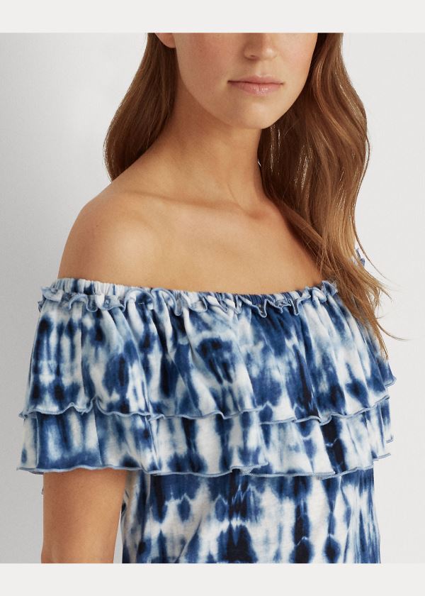 Ralph Lauren Tie-Dye Off-the-Shoulder Top Blankyt Viacfarebný | cegS1MXb