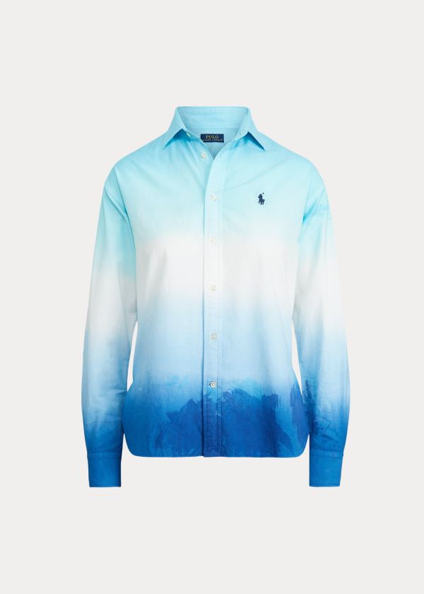 Ralph Lauren Tie-Dye Oxford Shirt Bílé Blankyt | x4IT3LKa