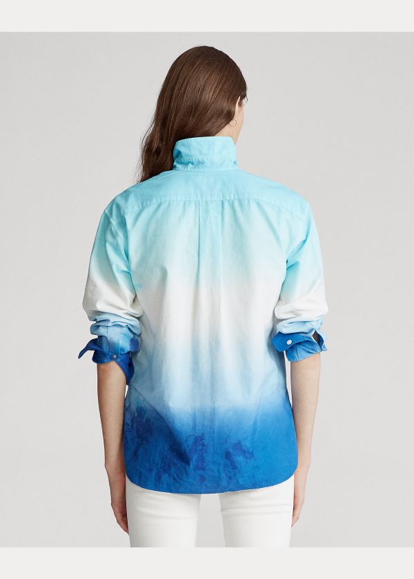 Ralph Lauren Tie-Dye Oxford Shirt Bílé Blankyt | x4IT3LKa