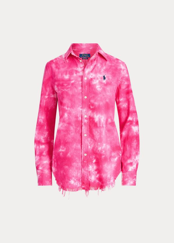 Ralph Lauren Tie-Dye Oxford Shirt Růžové | 4TMqVQJ4