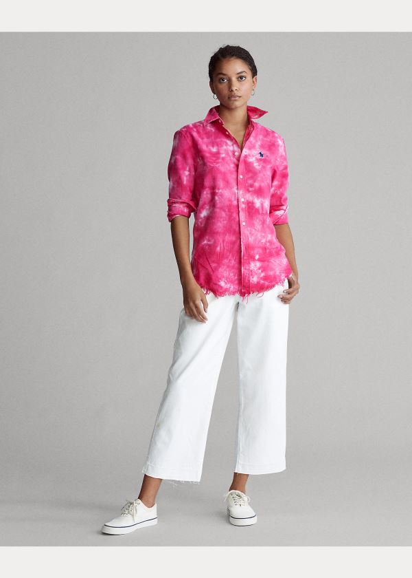 Ralph Lauren Tie-Dye Oxford Shirt Růžové | 4TMqVQJ4