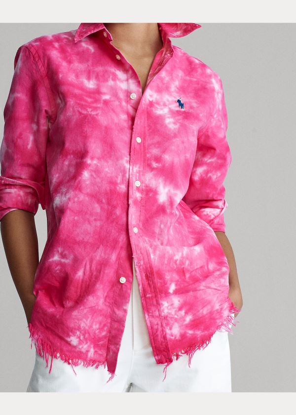 Ralph Lauren Tie-Dye Oxford Shirt Růžové | 4TMqVQJ4