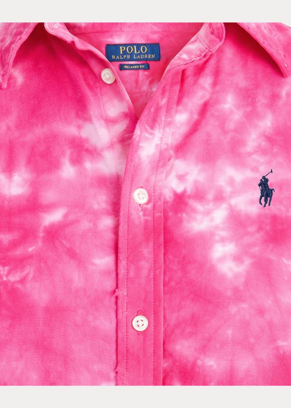 Ralph Lauren Tie-Dye Oxford Shirt Růžové | 4TMqVQJ4