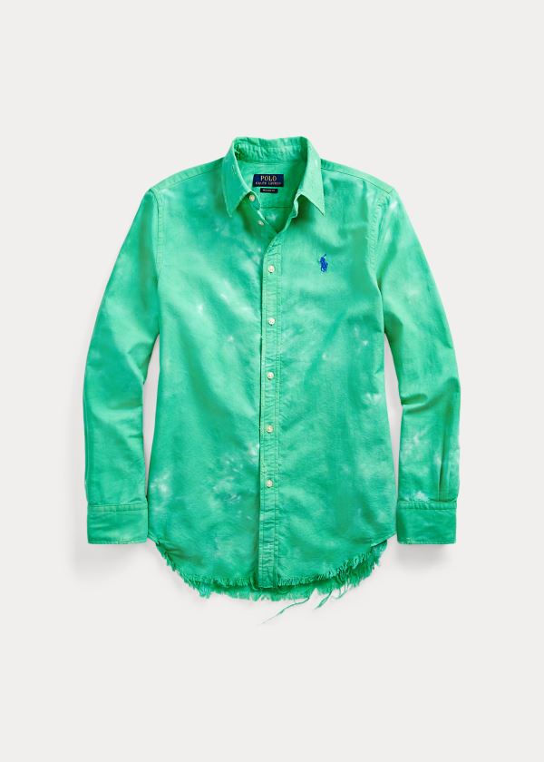Ralph Lauren Tie-Dye Oxford Shirt Zelene | 2oYsyNJZ