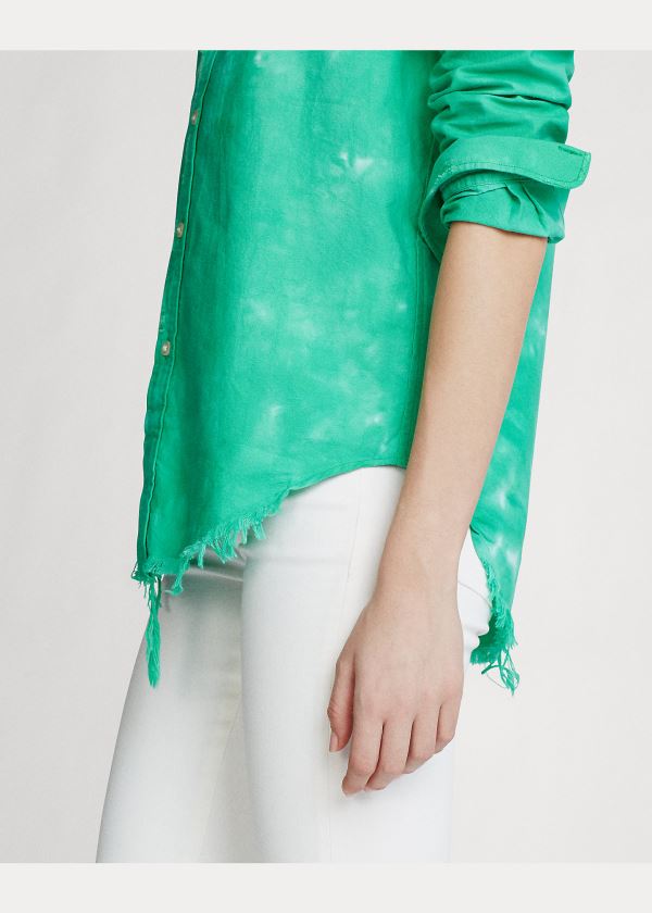 Ralph Lauren Tie-Dye Oxford Shirt Zelene | 2oYsyNJZ