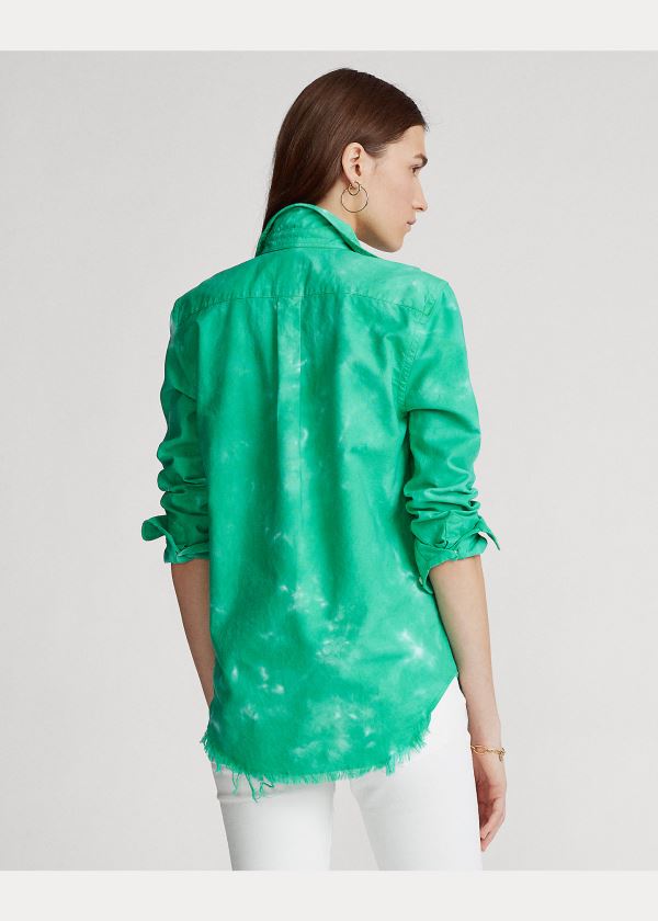 Ralph Lauren Tie-Dye Oxford Shirt Zelene | 2oYsyNJZ