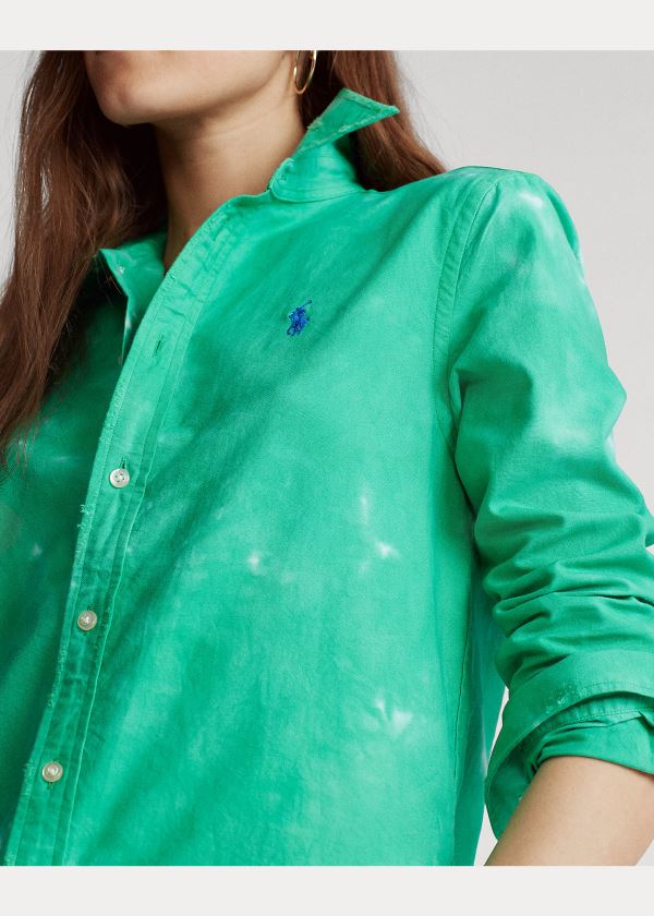 Ralph Lauren Tie-Dye Oxford Shirt Zelene | 2oYsyNJZ
