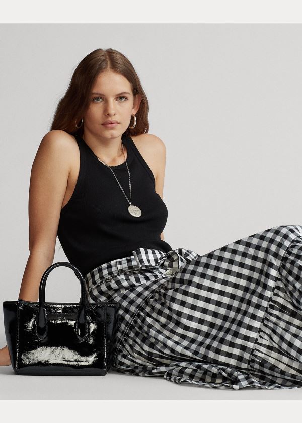 Ralph Lauren Tiered Silk Skirt Černé Bílé | LxGaXJ0y