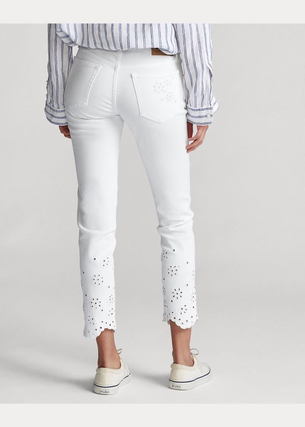 Ralph Lauren Tompkins Skinny Crop Jean Bílé | SApu8SrD