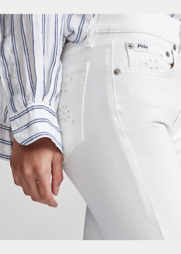 Ralph Lauren Tompkins Skinny Crop Jean Bílé | SApu8SrD