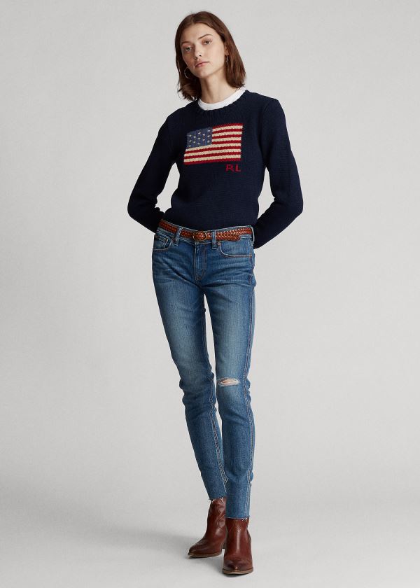 Ralph Lauren Tompkins Skinny Crop Jean Indigo | 9P13tWhY