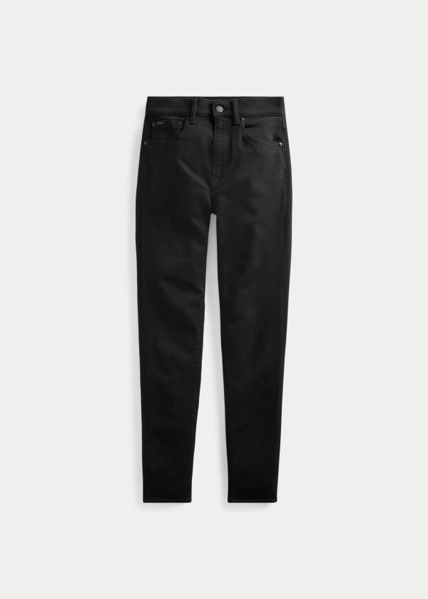 Ralph Lauren Tompkins Skinny High-Rise Jean Černé | j4IA4cGo