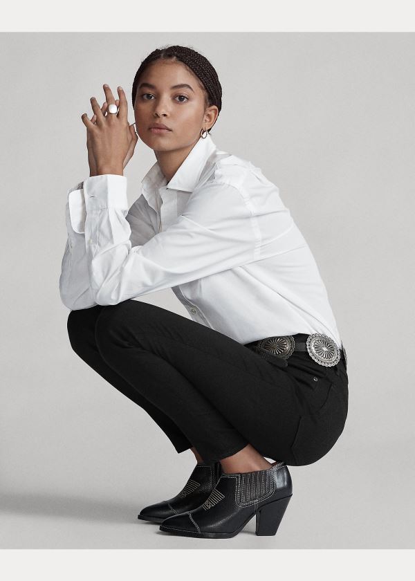Ralph Lauren Tompkins Skinny High-Rise Jean Černé | j4IA4cGo